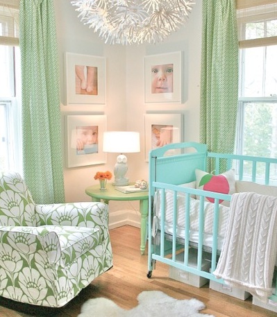 como decorar la habitacion del bebe verde