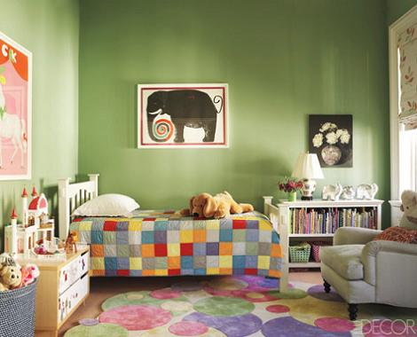 habitacion-verde-nina Habitación verde de niña
