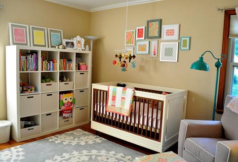 Dormitorio de bebé beige