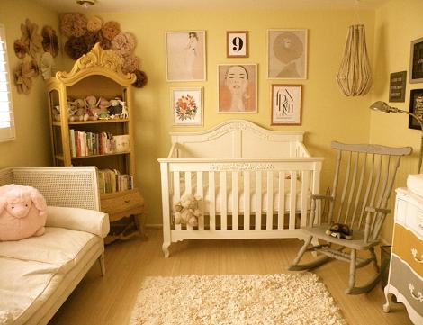 habitacion-bebe-vintage Habitación de bebé vintage