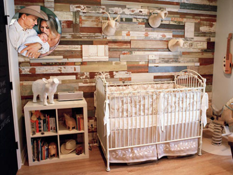 Rústica habitación bebé