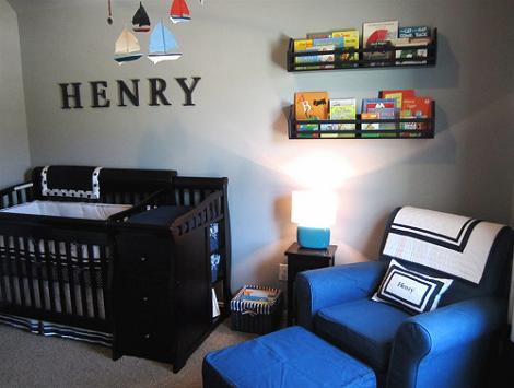 habitacion-bebe-maritima Habitación de bebé marítima