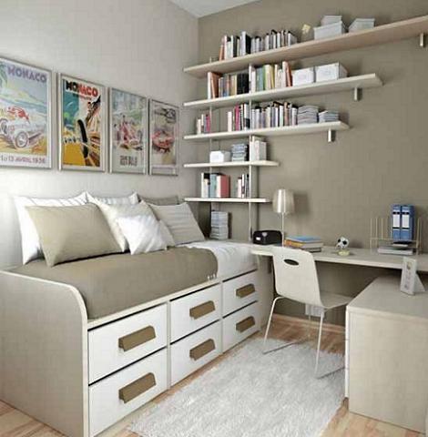 dormitorio-pequeno-juvenil Dormitorio pequeño juvenil
