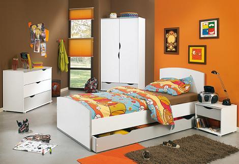 dormitorio-naranja-marron Dormitorio naranja marrón
